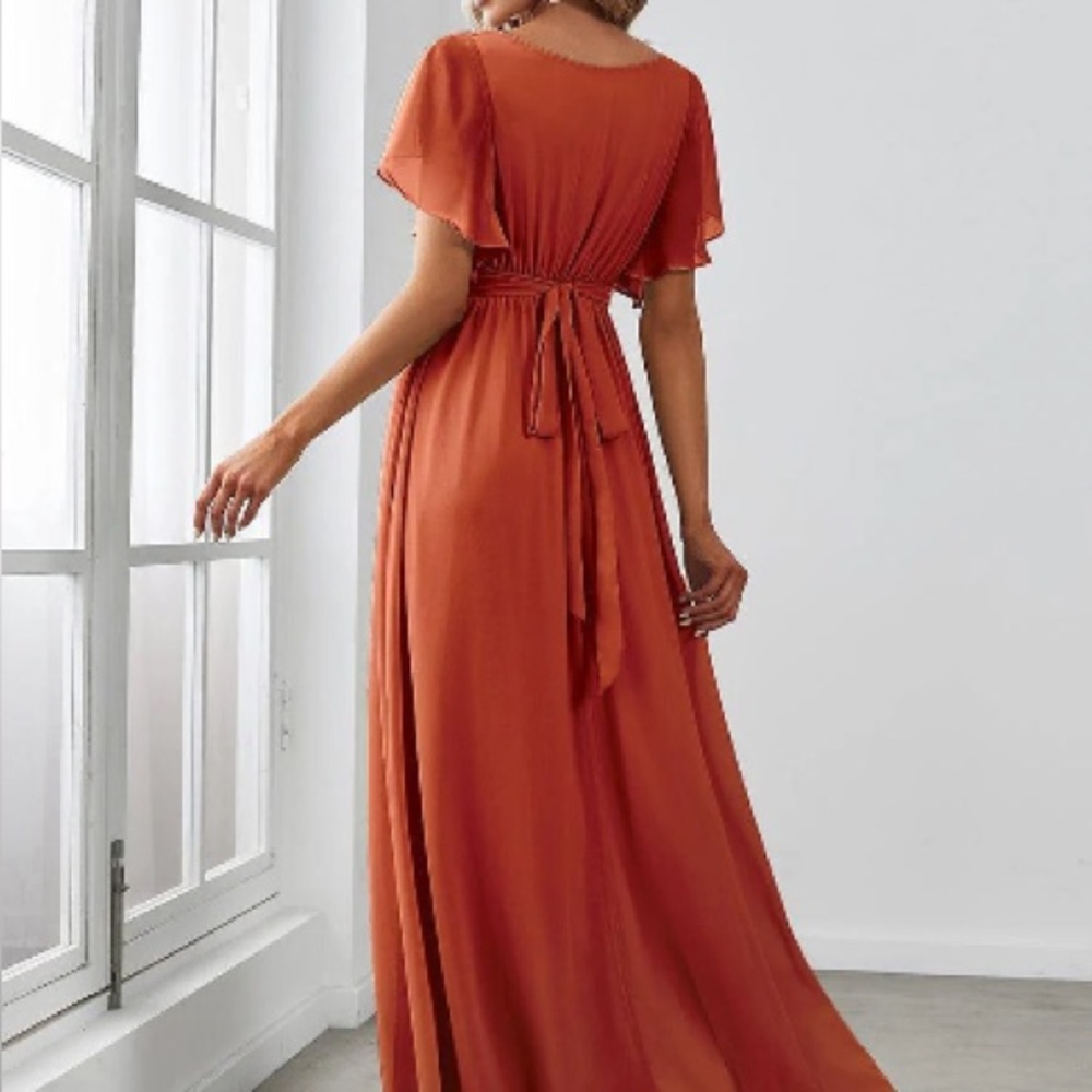 EVER PRETTY ever LEORA A-Line Pleated Tie-Waist Evening Dress Size 14 NWT - Picture 3 of 14